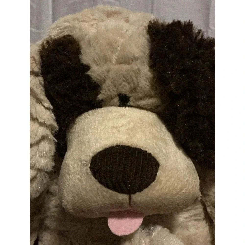 Aroma‎ Home Dog Plush Snuggable Hotties Brown Tan Puppy Stuffed Animal Textured
